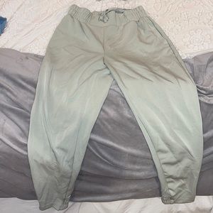 Mint green FLX Embrace joggers with scrunched waist band
